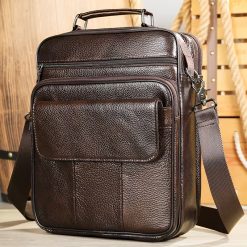 Genuine Leather Men's Business Shoulder Bag